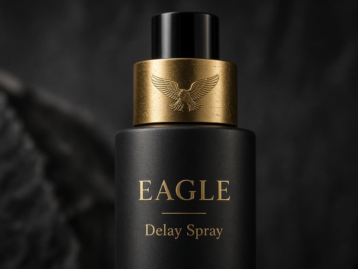 Close-up of Eagle Delay Spray — Kaptaan804 product photograph