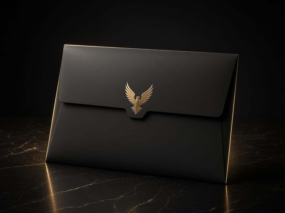 Plain sealed discreet parcel with a faint eagle mark